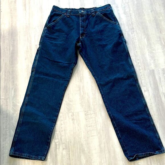 Wrangler Carpenter Flex  Men's Blue Jeans NWT 34 x34 - Picture 1 of 7